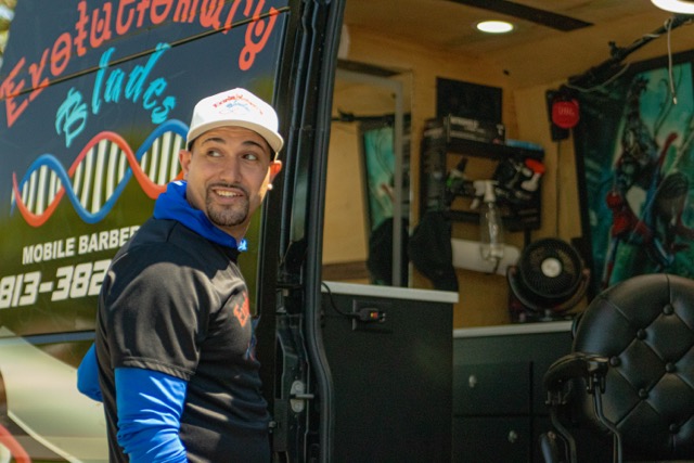 sonny of evolutionary blades mobile barbershop